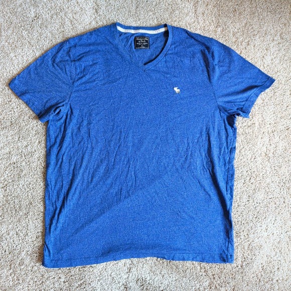 Abercrombie & Fitch Other - Abercrombie & Fitch V-Neck Tee Mens XXL Blue Short Sleeve